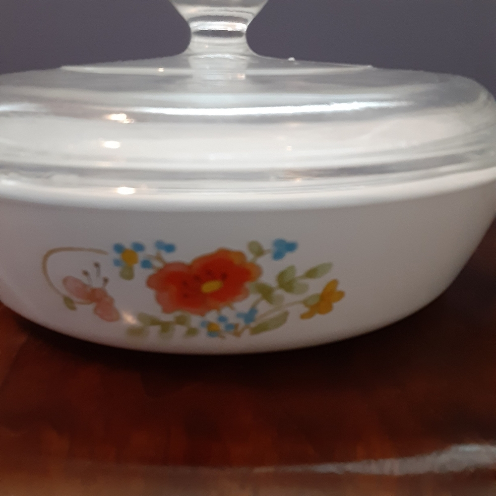 Corningware Pyrex Wildflower pan with glass lid - Picture 3 of 10